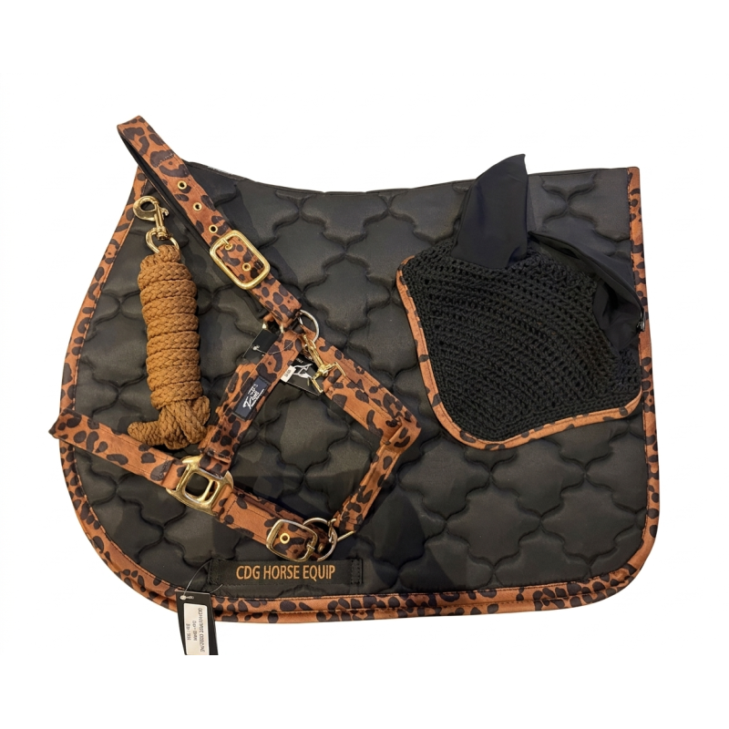 ENSEMBLE LEOPARD BRUN