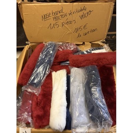 LOT DE 115 NOSEBAND VELCRO MOUTON VERITABLE