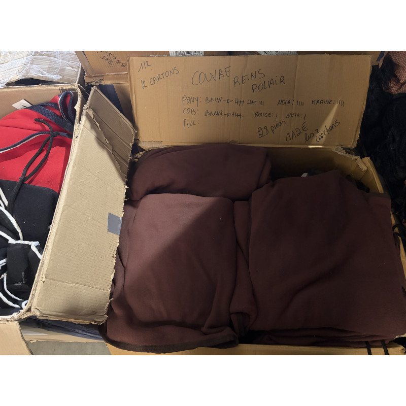 LOT DE 28 COUVRE REINS POLAIRE
