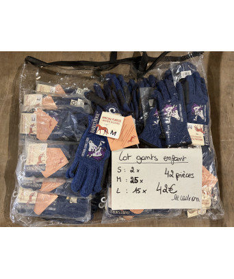 LOT DE 42 GANTS ENFANTS