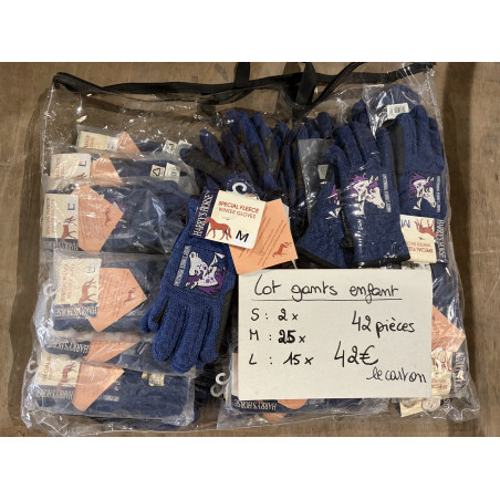 LOT DE 42 GANTS ENFANTS