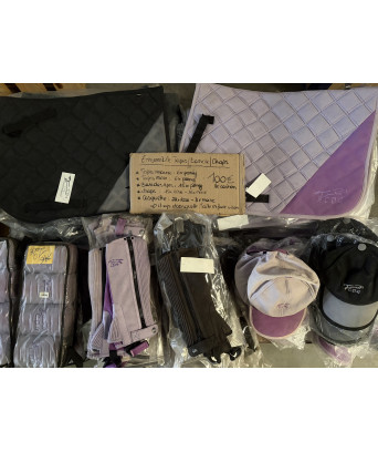 LOT ENSEMBLE ENFANTS MAUVE ET NOIR