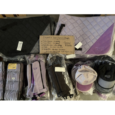 LOT ENSEMBLE ENFANTS MAUVE ET NOIR