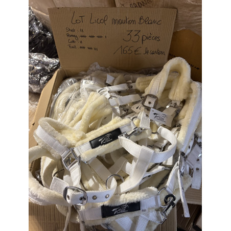 LOT DE 33 LICOLS MOUTON BLANC