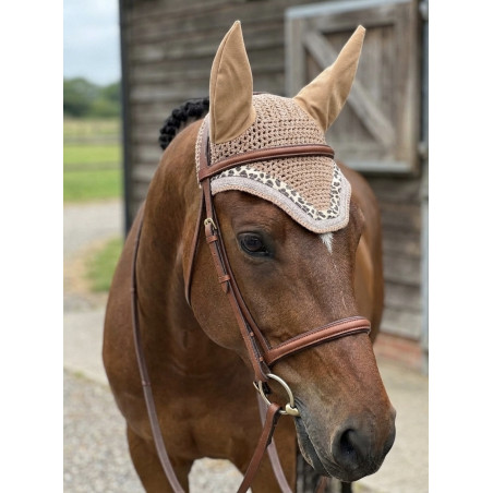 BONNET LEOPARD + PAILLETTES CHAMPAGNE