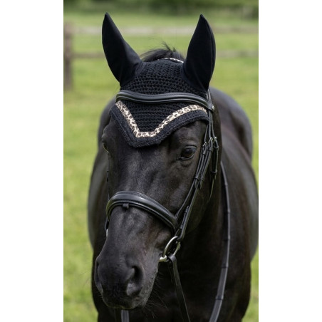 BONNET LEOPARD + PAILLETTES NOIR