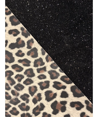 LICOL LEOPARD ET PAILLETTES NOIR