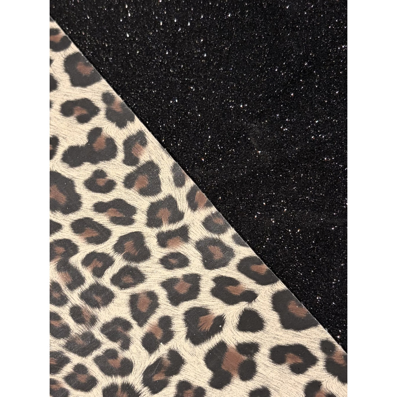 LICOL LEOPARD ET PAILLETTES NOIR