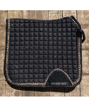 TAPIS PAILLETTES + LEOPARD NOIR