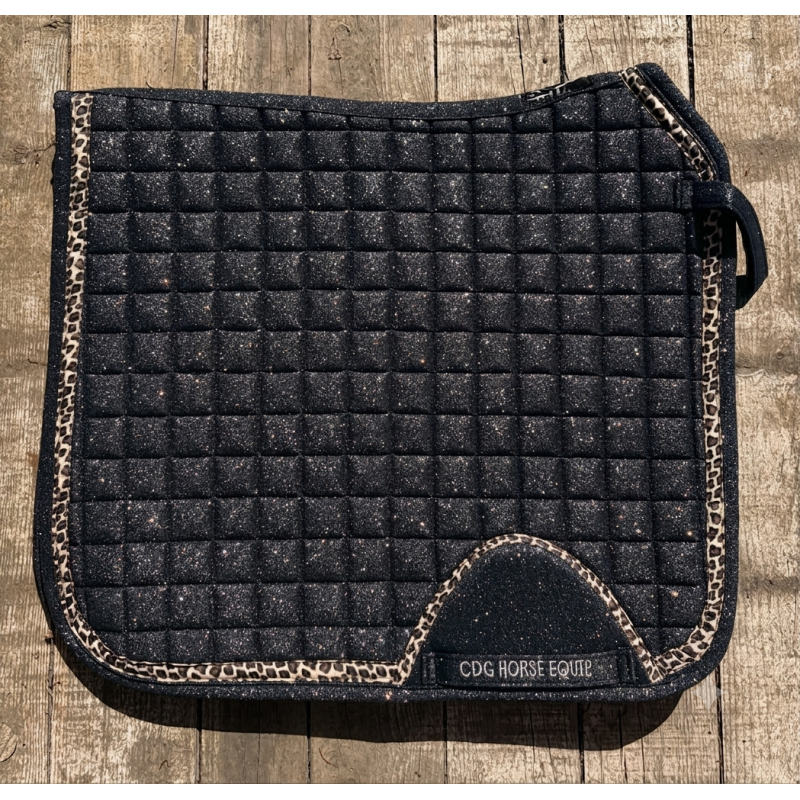 TAPIS PAILLETTES + LEOPARD NOIR
