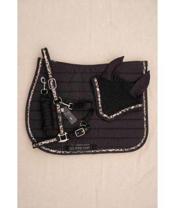 ENSEMBLE LAURA NOIR LEOPARD+PAILLETTES