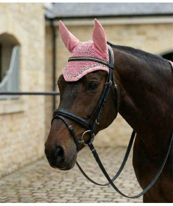 BONNET LEOPARD + PAILLETTES ROSE