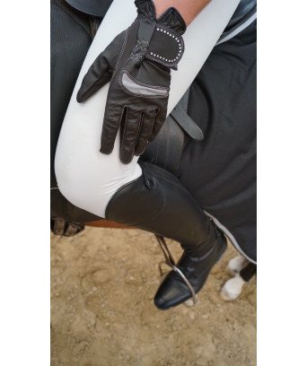 Gants cuir Racing Strass