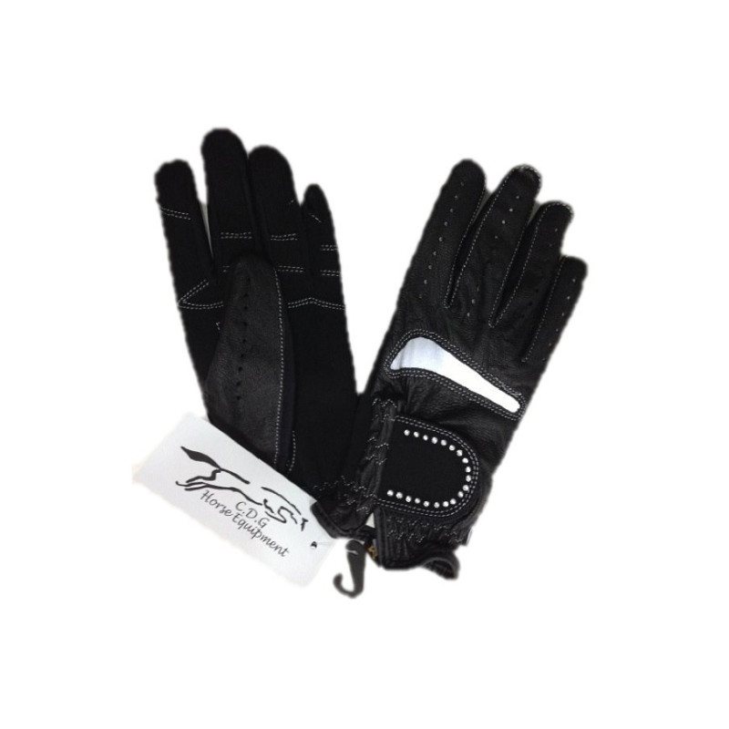 Gants cuir Racing Strass